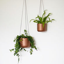 Load image into Gallery viewer, Kew Matt Hanging Planter with Hook (Brass & Copper)