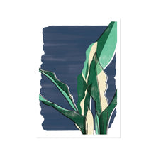 Load image into Gallery viewer, Mother in Law's Tongue Blue Art Print