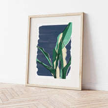 Load image into Gallery viewer, Mother in Law's Tongue Blue Art Print
