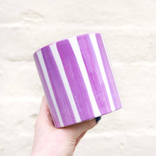 Load image into Gallery viewer, Pink Striped Plant Pot
