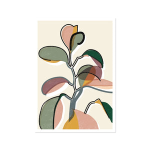 Baby Rubber Plant Art Print