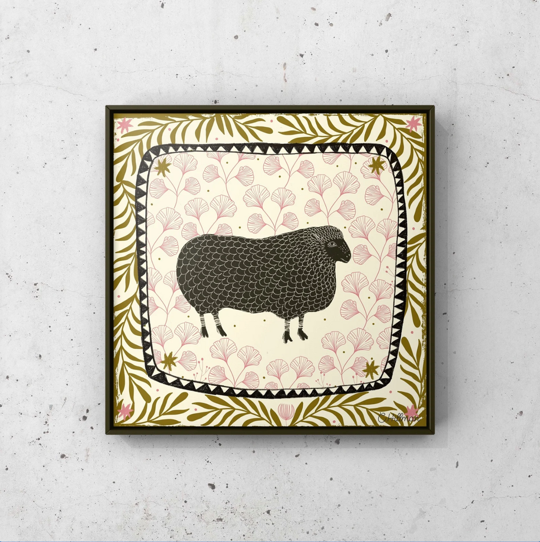 Black Sheep Square Art Print