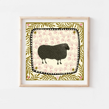 Load image into Gallery viewer, Black Sheep Square Art Print
