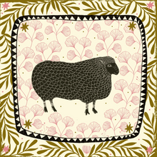 Load image into Gallery viewer, Black Sheep Square Art Print
