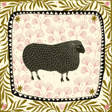 Load image into Gallery viewer, Black Sheep Square Greeting Card
