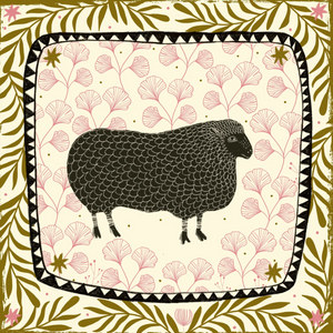 Black Sheep Square Greeting Card