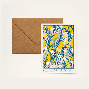Lemons Print A6 Greeting Card
