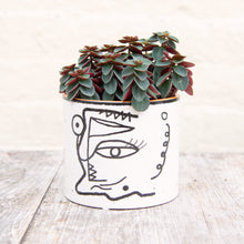 Load image into Gallery viewer, Abstract Face Plant Pot (3 sizes)

