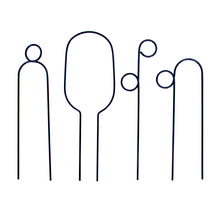 Load image into Gallery viewer, Set of 4 Mini Plant Stakes - Black
